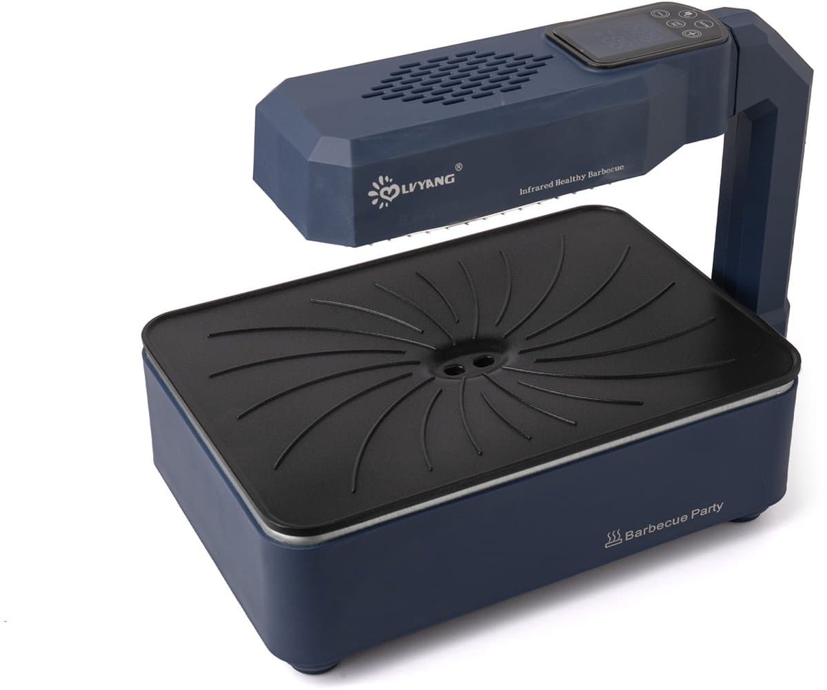 Namajunas - Elektrische Barbecue - Grillplaat - electrische bbq - Tafel Grill - Grill apparaat - Tepanyaki bakplaat - Afwasmachinebestendig - Uitscheidbaar anti-aanbak BBQ-plate - voor tuin kamperen koken binnen buiten - Intelligente aanraakschermmod — afbeelding 1