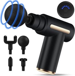Draagbaar Massagepistool met 6 Snelheden en 4 Massagekoppen - Stil, Handmassageapparaat voor Spieren — thumbnail 1