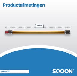 SQOON® Zuigbuis geschikt voor Dyson V12 detect donkergrijs/zwart - Model 971518-12 — thumbnail 5