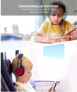 Intelectro Koptelefoon voor Kinderen - Veiligheid en Plezier in Eén! - Hoogwaardige Stereogeluid - Comfortabele Draagervaring - HD Microfoon - Volumeregeling - Brede Compatibiliteit en Audio Delen - Groen/Paars - Levering Sneller dan Aangegeven! — thumbnail 3