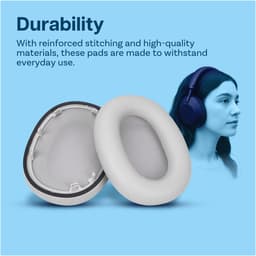 Vervangende Oorkussens voor Sony WH-1000XM6 Noise Cancelling Hoofdtelefoon van MMOBIEL - Memory Foam en Protein PU Koptelefoon Oorkussens - Noise Isolation Earpads – Zilver — thumbnail 2