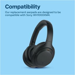 Vervangende Oorkussens voor Sony WH-1000XM6 Noise Cancelling Hoofdtelefoon van MMOBIEL - Memory Foam en Protein PU Koptelefoon Oorkussens - Noise Isolation Earpads – Zwart — thumbnail 3