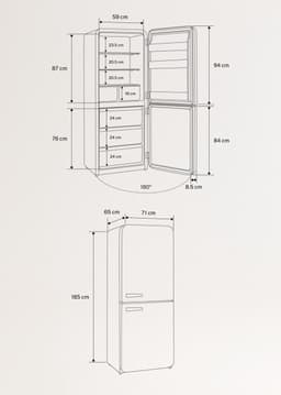 CREATE - Koelkast in retro stijl - FRIDGE RETRO COMBI 401 L — thumbnail 3