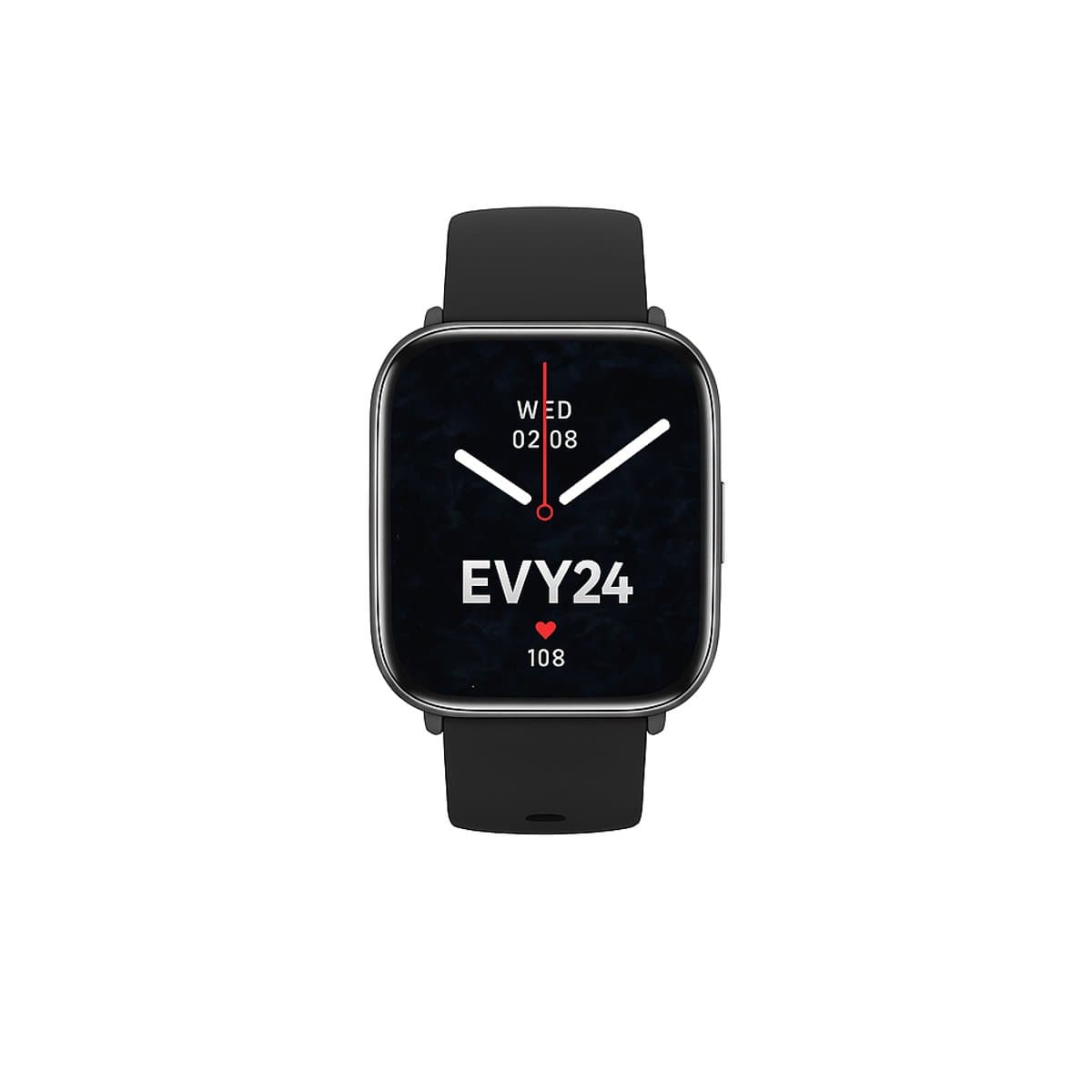 Evy24 Smartwatch - Premium Smartwatch - Sporthorloge - Smartwatch Heren en Dames - BT Bellen - Activity Tracker - Gezondheidsmonitor - Stappenteller - Siliconen en Rvs band - Zwart — afbeelding 1