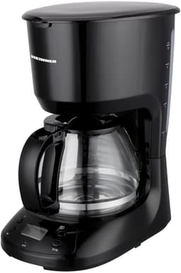 Heinner Compact Koffiezetapparaat 1,25L – 750W – Nylon Filter – Anti-Drup & Warmhoudfunctie – Automatische Uitschakeling – Zwart – LCD Display — thumbnail 1