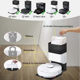 10 stuks stofzakken voor Xiaomi Roborock S7 Max Ultra / S7 Pro Ultra / Q7+ / Q7 Max+ / Q5+ robotstofzuigerstation- 3L grote capaciteit wegwerpvervangingszak- filterborstel — thumbnail 5