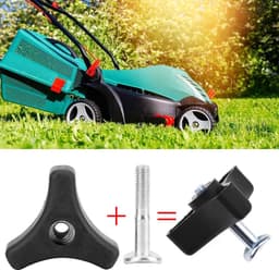 4x Grasmaaier handvat schroeven - Universele grasmaaier moeren en bouten - Grasmaaier accessoires, vervangende bouten, driehoekige handgrepen, geschikt voor de meeste grasmaaiers — thumbnail 4