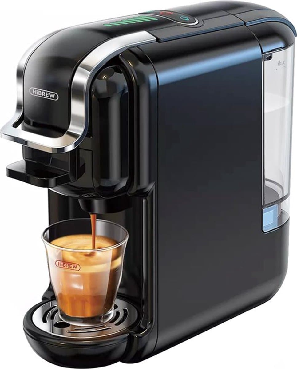 HiBrew 5 in 1 koffiezetapparaat - Senseo – Koffiemachine – Meerdere Capsules – Koffiepadmachine - Heet/Koud – 19Bar – 1450W – Zwart — afbeelding 1