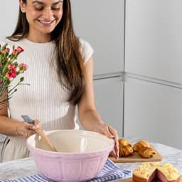 Mengkom 26 cm - Roze - Hoogwaardig Aardewerk - Deegkom voor Brood, Taart en Pizza — thumbnail 5