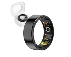 Royal Empire Smart Ring – Slimme Ring voor Heren & Dames – Inclusief Oplaaddoosje – Slaapmonitoring, Hartslag, Bloeddruk & SpO2 – IP68 Waterdicht – Nederlandse App – Zwart – Maat 8