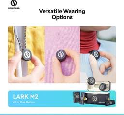 Hollyland Lark M2 Wireless Microphone for iPhone/Camera/Android/PC, 48kHz/24-bit High Fidelity Audio, 300m Range, Noise Cancelling, 40h Use, YouTube, Vlog, Streaming (2TX + 3RX + Charging Case) — thumbnail 5