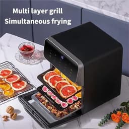 Ohana DT - Airfryer XXL - Airfryer Oven - Air Fryer - 12L - 1350W - 29x32x35 - Tot 5 Personen - RVS Behuizing - Multifunctioneel — thumbnail 2