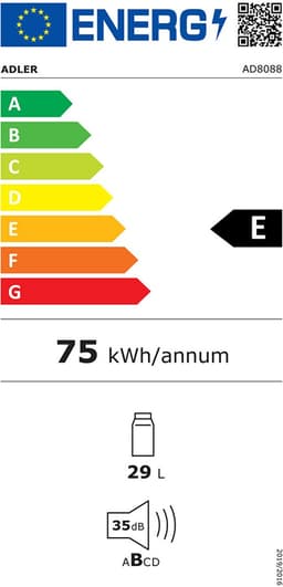 Adler AD8088 Serie - Thermo-elektrische Koeler - Zwart - Glazen Deur - LED-Verlichting — thumbnail 2