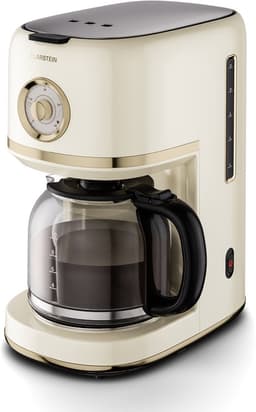 Klarstein Victoria ontbijtset – broodrooster voor 2 sneetjes met 7 bruiningsstanden, waterkoker van 1,7 liter, filterkoffiezetapparaat voor 12 kopjes, roestvrij staal, retro design, broodjeshouder, warmhoudfunctie, roomkan — thumbnail 3