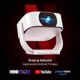 ApexArte® Mini Beamer - Film Projector met Bluetooth - Draagbare Beamer - 4K Kwaliteit - Wit — thumbnail 2