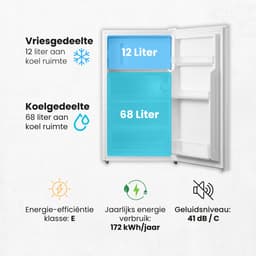 Salora 47CFT80WH tafelmodel koelvries combinatie — thumbnail 5