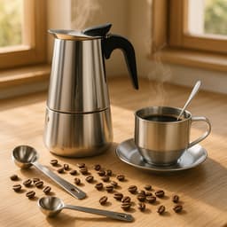 My Green Deal – RVS Percolator 6 Kops (300 ml) – Moka Pot Koffiezetapparaat – Espressomaker voor 6 Kopjes – Niet Geschikt voor Inductie — thumbnail 2