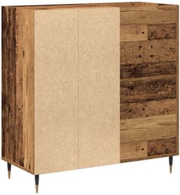 Platenspeler Meubel - LP-kast - Platenspelerkast - Draaitafelstandaard - Platenspelerstandaard - Vintage Displayplank - Oud hout — thumbnail 2
