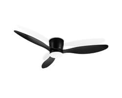 40W LED Plafondventilator met verlichting 132 cm Ventilator met LED verlichting Dimbaar met afstandbediening Zwart en Wit