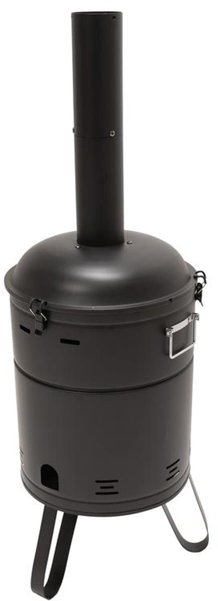 Barbecue & Vuurton - 2-in-1 - BBQ - Zwart - Vuurkorf - Schoorsteen - Houtskool - Warmte/Kachel - Stoken — afbeelding 1