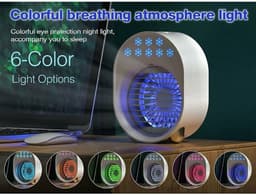 Mini draagbare airconditioner, mobiele airconditioner zonder ventilatie, stille slaapkamerventilator, stille mobiele airconditioner, draagbare airconditioner met USB-aansluiting en kleine luchtbevochtiger — thumbnail 4