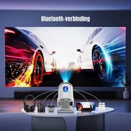 SCH® Mini beamers - Projector - Mini beamer - Wit - 10cm x 10cm x 16cm — thumbnail 4