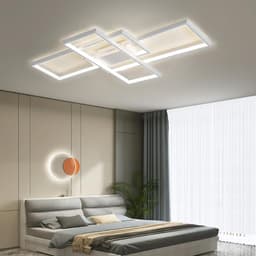 Dimbare LED-plafondlamp met afstandsbediening voor woonkamer en slaapkamer – Creatief en energiebesparend ontwerp — thumbnail 1