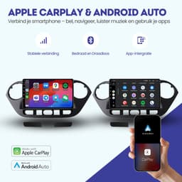 CarPlay autoradio geschikt voor Hyundai i10 | 2014 t/m 2017 | Android 16 | Draadloos Apple CarPlay & Android Auto | 2GB + 32GB | QuadCore processor | Denago DNG-A16 | 2025 model | 2014 2015 2016 2017 | Bluetooth & Wifi — thumbnail 2