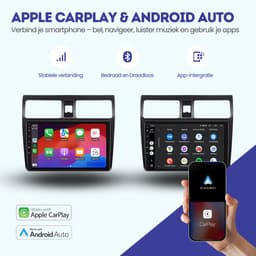 CarPlay autoradio geschikt voor Suzuki Swift | 2004 t/m 2010 | Android 13 | Draadloos Apple CarPlay & Android Auto | 2GB + 32GB | QuadCore processor | Denago DNG-A04 | 2025 model | 2004 2005 2006 2007 2008 2009 2010 | Bluetooth & Wifi — thumbnail 2