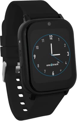 one2track Connect NEXT zwart | GPS horloge voor kinderen | Bekijk de locatie van je kind. Stel veilige zones in. En videobellen met de leukste smartwatch voor kinderen — thumbnail 1