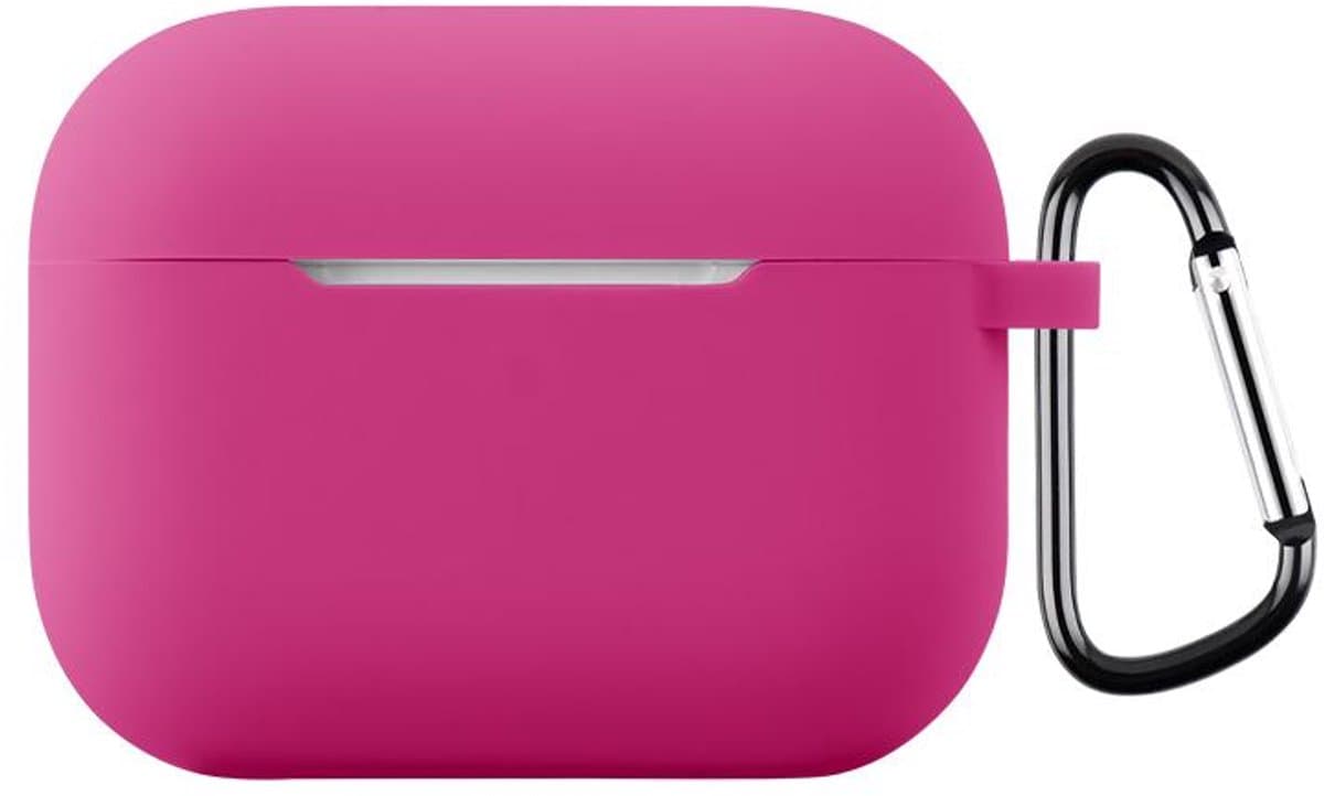 Telestore - hoesje geschikt voor AirPods Pro 3 soft case cover - donker roze - TPU hoesje Beschermhoes - AirPods Pro 3 Cover - AirPods Pro 3 hoesje - Geschikt voor Apple AirPods Pro 3 - gel hoesje met sleutelhanger — afbeelding 1