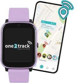 One2track Connect NEXT paars | GPS horloge voor kinderen | Bekijk de locatie van je kind. Stel veilige zones in. En videobellen met de leukste smartwatch voor kinderen — thumbnail 2