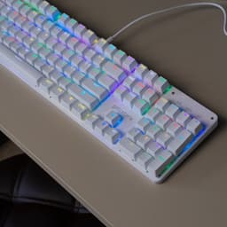 getcetera Gaming Keyboard 104 Keys – Blue Switches – RGB – Wit – Bedraad – USB-A – Numeriek Keypad – Anti-Ghosting — thumbnail 3
