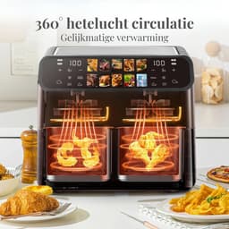 Benelux Select Airfyer – Airfryers – Airfryer XXL – Air Fryer – Meerdere Kookfuncties – Touchscreen - 10L - 43,6 × 42,6 × 40 cm — thumbnail 2