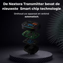 Nextora Bluetooth Transmitter - Bluetooth Receiver - Bluetooth Ontvanger - Bluetooth Transmitter Auto - Bluetooth Auto - Bluetooth 5.3 - USB Autolader - Bluetooth Adapter Auto - Zwart — thumbnail 5