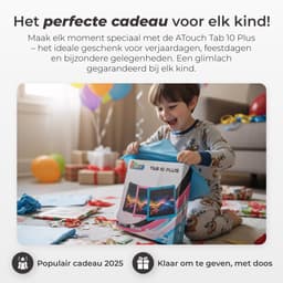 ATouch Kindertablet Tab 10 Plus – Kindertablet Vanaf 3 jaar – Kindertablets 2026 Model – 10 Inch Kids Tablet – Android 15 Tablet Kinderen– Inclusief 64GB+64SD & Screenprotector - Zwart — thumbnail 2