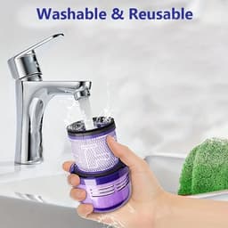 17 Parts – 1 HEPA Motorfilter 970013-02 – Geschikt voor Dyson V11 & V15 Steelstofzuigers – Compatibel met SV14, SV17, SV22 – Wasbaar Vervangend Filter – Voor Absolute, Pro, Total Clean, Torque Drive, Animal & Parquet — thumbnail 3