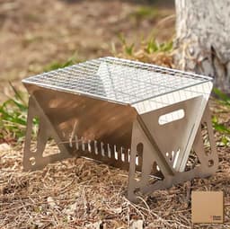 Home & Marker - Draagbare Opvouwbare Barbecue - RVS - 397g - 22x16x12cm - Voor Camping - PORTOGRILL — thumbnail 4