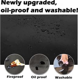 Candala Vuurvaste mat, 60 x 40 cm, mat voor friteuse, vuurvaste onderkant, voor koffiezetapparaat, brandbeveiliging, werkbladbescherming, antislip en waterdicht — thumbnail 2