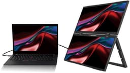 Verbatim 15", FHD, USB-C DP-Alt, Mini-HDMI, Portable Dual display — thumbnail 3