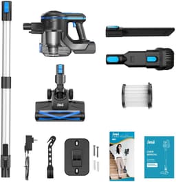 Novendo Goods - Draadloze stofzuiger - 6 in 1 - Blauw - Zwart - Steelstofzuiger - Snoerloze - Oplaadbaar - Extra filter — thumbnail 2