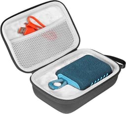 Hard Cover Opberghoes geschikt voor JBL GO 3 - Beschermhoes Travel Case Hoes Opbergtas - Zwart/grijs — thumbnail 1
