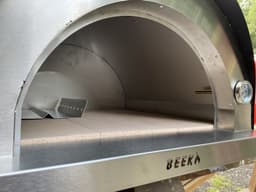 BEEK - Classico 70 - pizzaoven inclusief Hoes Pizzaschep en ovenborstel - houtgestookt - Rood - tot 2 pizza's tegelijk — thumbnail 1