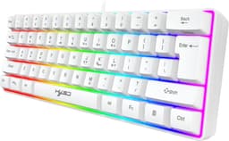 HXSJ V700 - Bedrade Gaming Toetsenbord - RGB - 61keys - QWERTY Toetsenborden - Wit — thumbnail 1