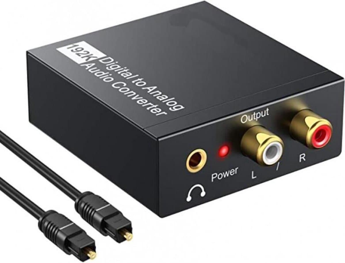 Digitaal naar Analoog Audio Converter DAC – SPDIF / Toslink naar RCA & 3.5mm Jack – Optische Coaxiale Audio Omzetter voor TV, PS4, Xbox en Versterker — afbeelding 1