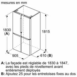 Bosch KFN96VPEA - Serie 4 - Amerikaanse koelkast - 4 French Door - Extra breed - RVS - VitaFresh XXL - Total No Frost — thumbnail 5