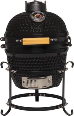 Patton Kamado Keramische Houtskoolbarbecue - 13" - Inclusief Heatdeflector - Mat Zwart — thumbnail 1