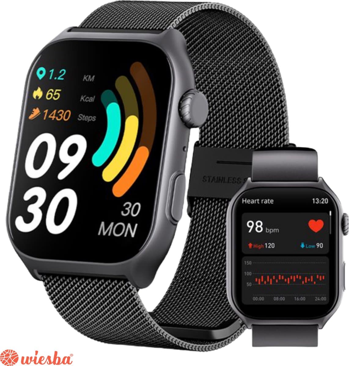 Wiesba Smart GTS7 Pro - Sporthorloge met Hartslagmeter - Bloeddrukmeter - Stappenteller - Sport Horloge - Smart Watch Saturatiemeter - Smartwatch 2.0in - 320 x 360 Resolutie — afbeelding 1