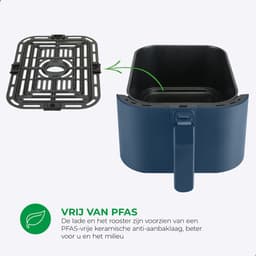 Bourgini Slimfit Airfryer XL Blauw - Heteluchtfriteuse - 5 liter - 1500W - PFAS vrij — thumbnail 5