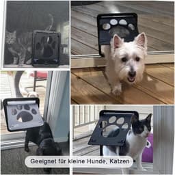 Vliegengaas huisdierklep met magneet en slot - Vliegenhordeur voor middelgrote en kleine honden en katten. — thumbnail 4